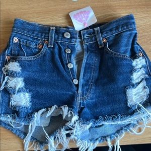 Levi 501 denim shorts!